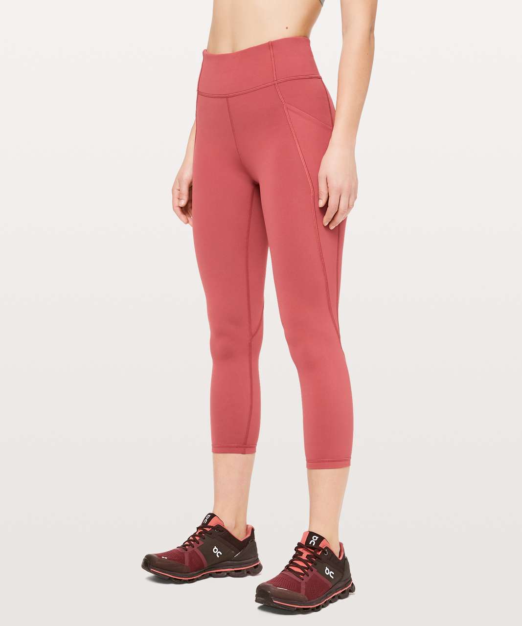 Lululemon Time To Sweat Crop *23" - Brick Rose