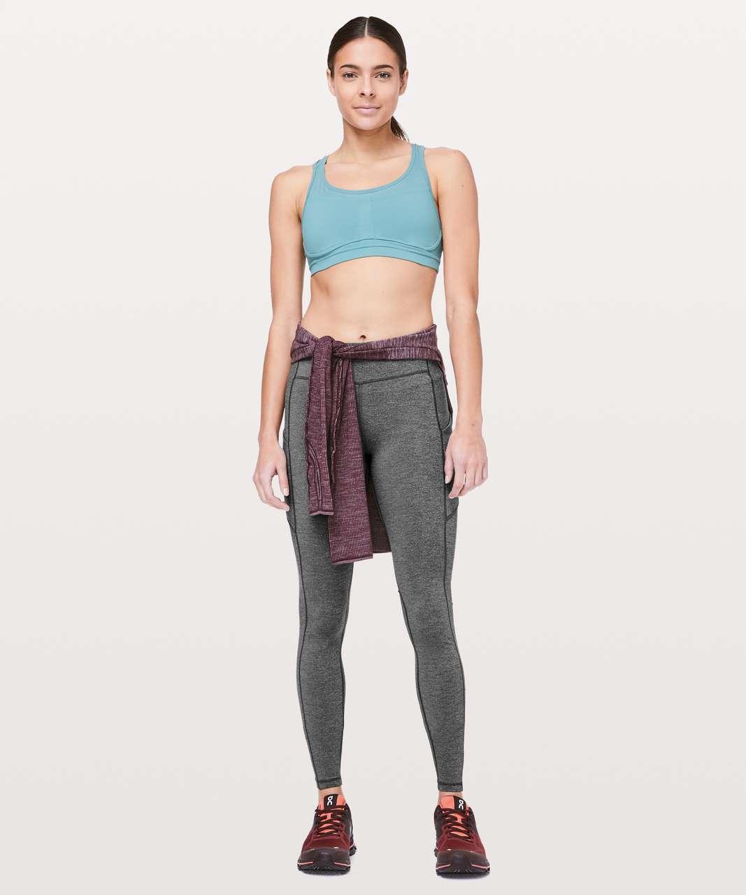 NWT Lululemon Speed Up Tight 28 Heathered Black Grey LW5ATOS HBLK