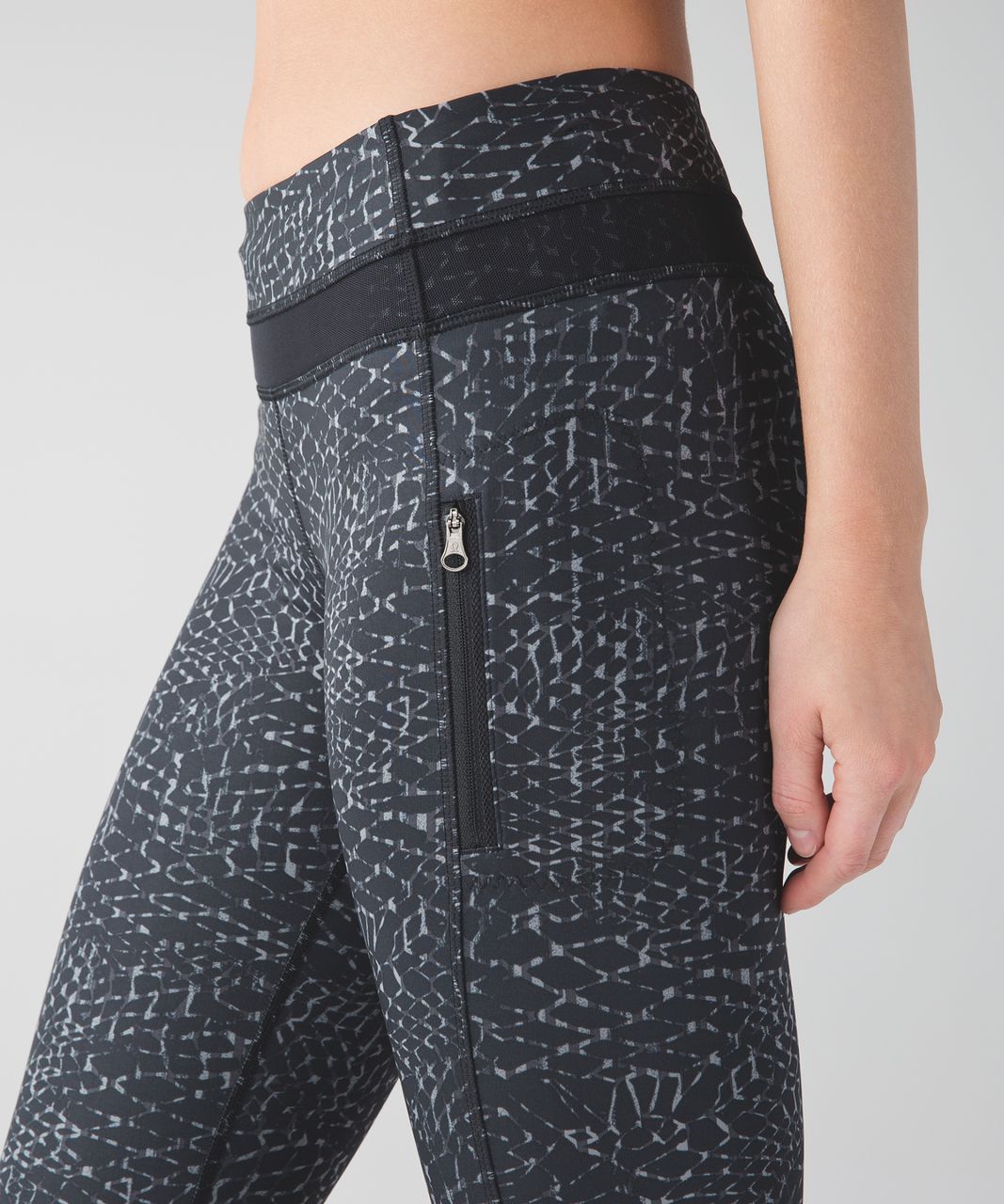 Lululemon Inspire Tight II - Animal Swirl Embossed Black / Black - lulu  fanatics