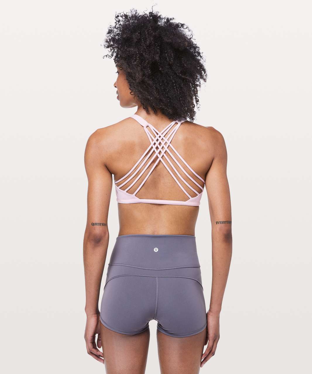 Lululemon pink/grey free to be wild bra Pink - $40 (16% Off Retail