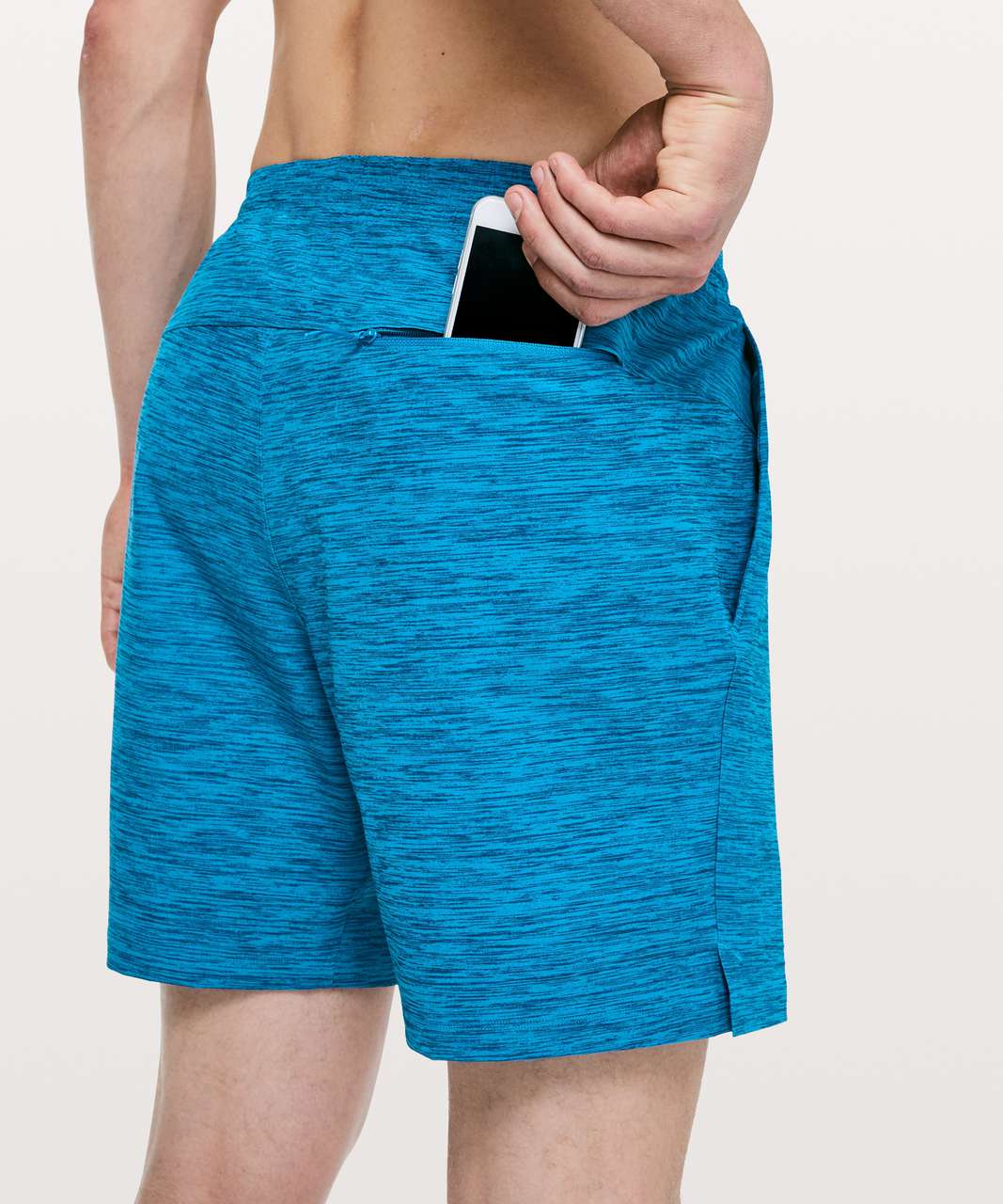 Lululemon Channel Cross Swim Short *7" - Invert Heather Vivid Aqua Deep Marine