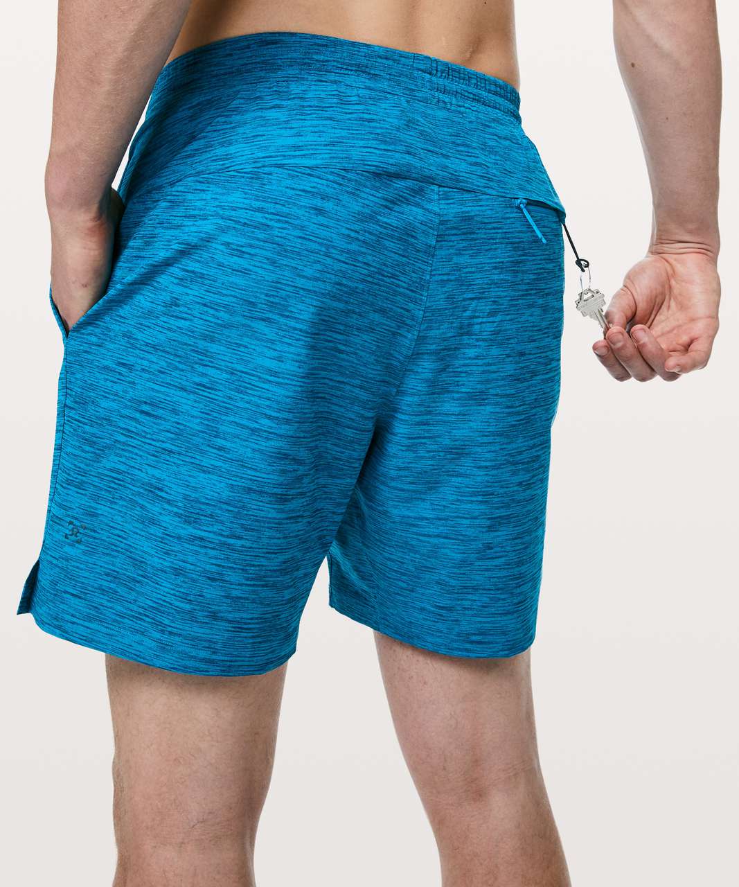 Lululemon Channel Cross Swim Short *7" - Invert Heather Vivid Aqua Deep Marine