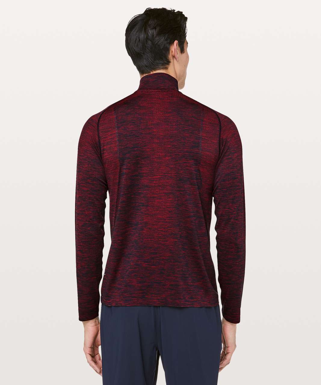 Lululemon Metal Vent Tech 1/2 Zip - Spicy Red / True Navy