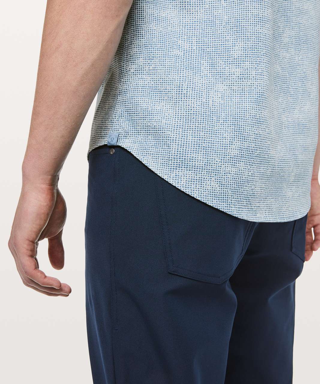 Lululemon Airing Easy Short Sleeve Buttondown - Microcube Storm Blue  Utility Blue - lulu fanatics