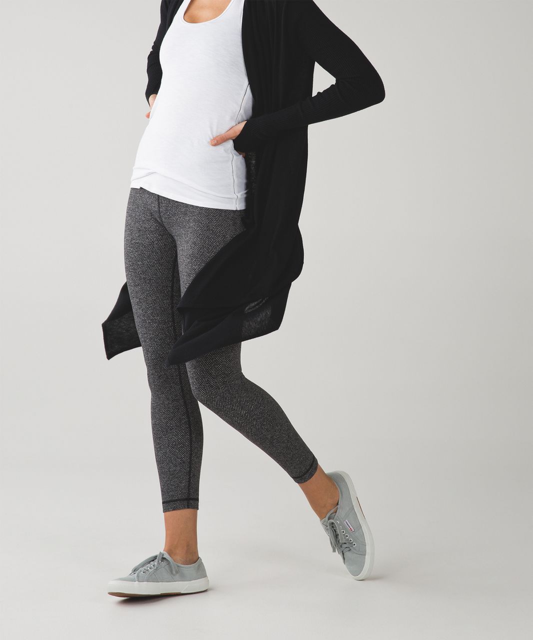 lululemon athletica, Pants & Jumpsuits, Lululemon Run Turn Around Tight  Heathered Herringbone Heathered Black W