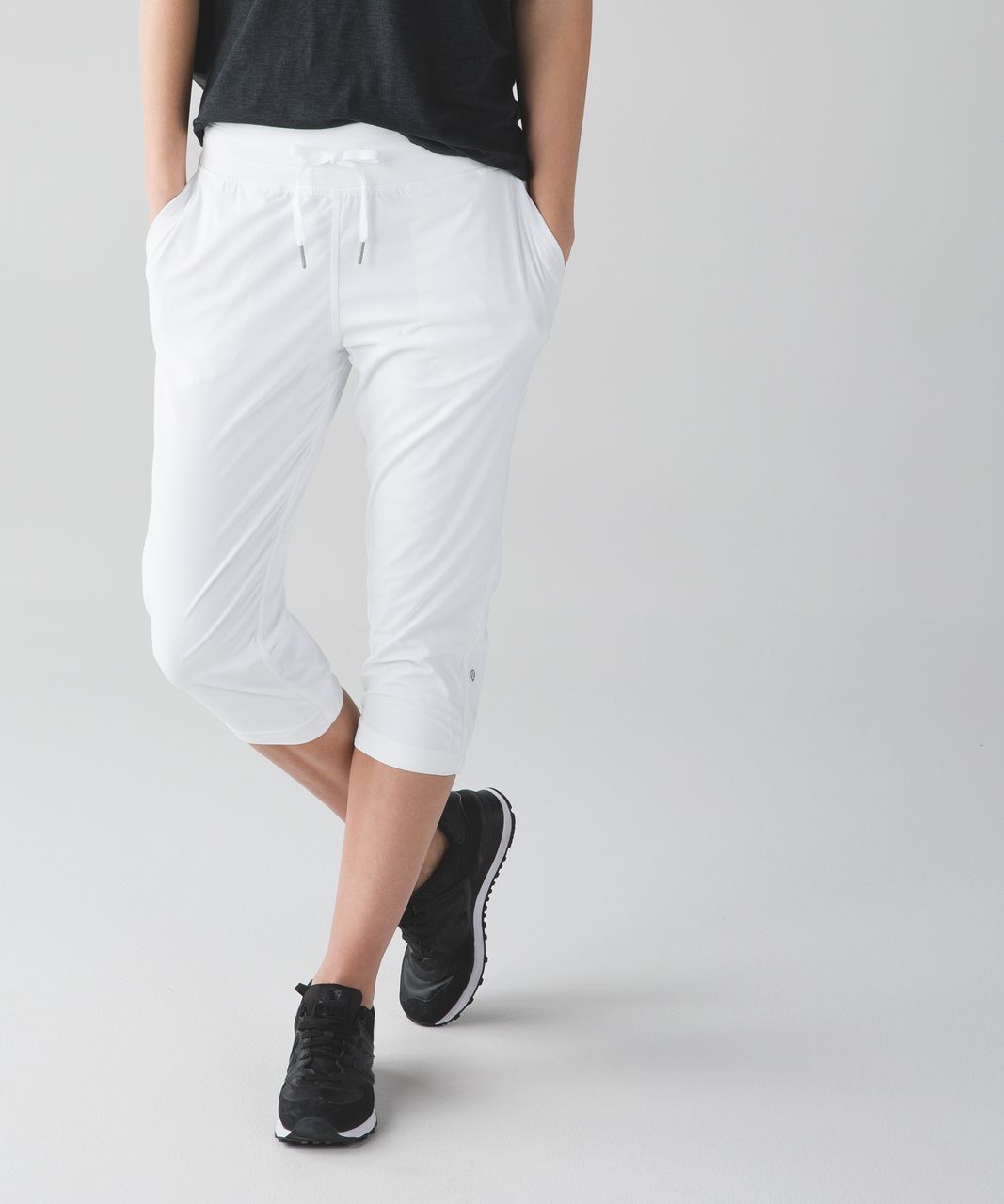 Lululemon Studio Crop II - White - lulu fanatics