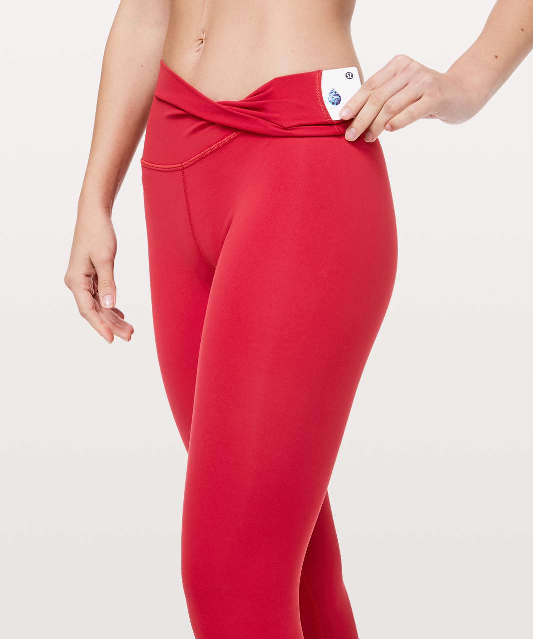 High Rise Laser 7/8 Red Leggings