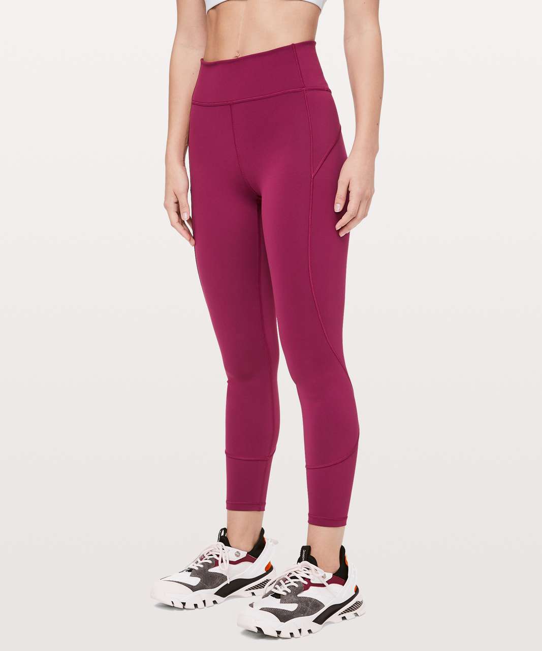 Lululemon In Movement 7/8 Tight Everlux 25 Leggings Garnet Maroon