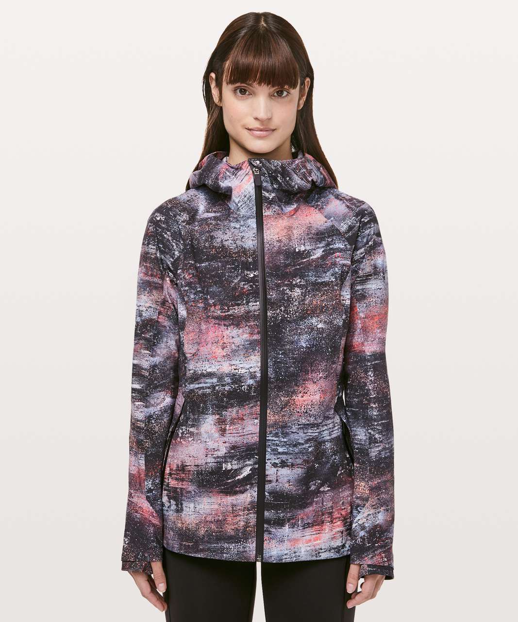 Lululemon The Rain Is Calling Jacket II - Azurite Poppy Coral Multi