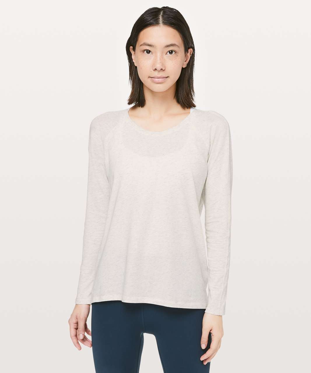 Lululemon Emerald Long Sleeve - Heathered Dove Grey (First Release ...