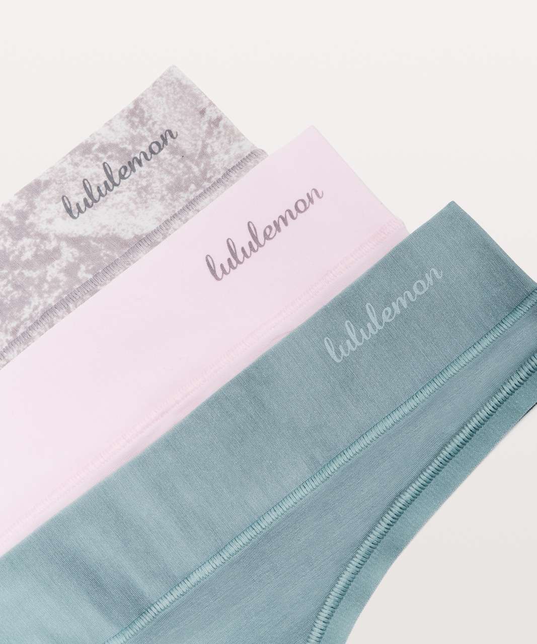 Lululemon Mula Bandhawear Thong *3 Pack - Pink Glow / Washed Marble Alpine White Silverscreen / Blue Cast