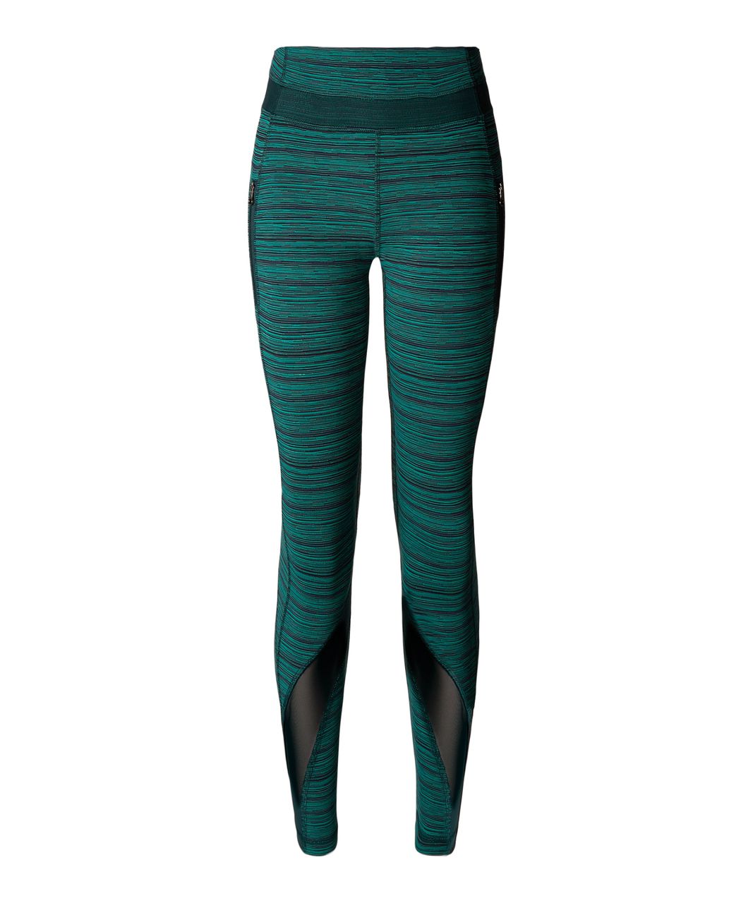 Lululemon Inspire Tight II (Mesh) - Heathered Black / Sea Side