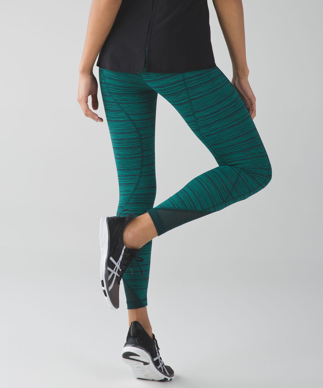 Lululemon Inspire Tight II (Mesh) - Cyber Jungle Hero Blue / Deep Green