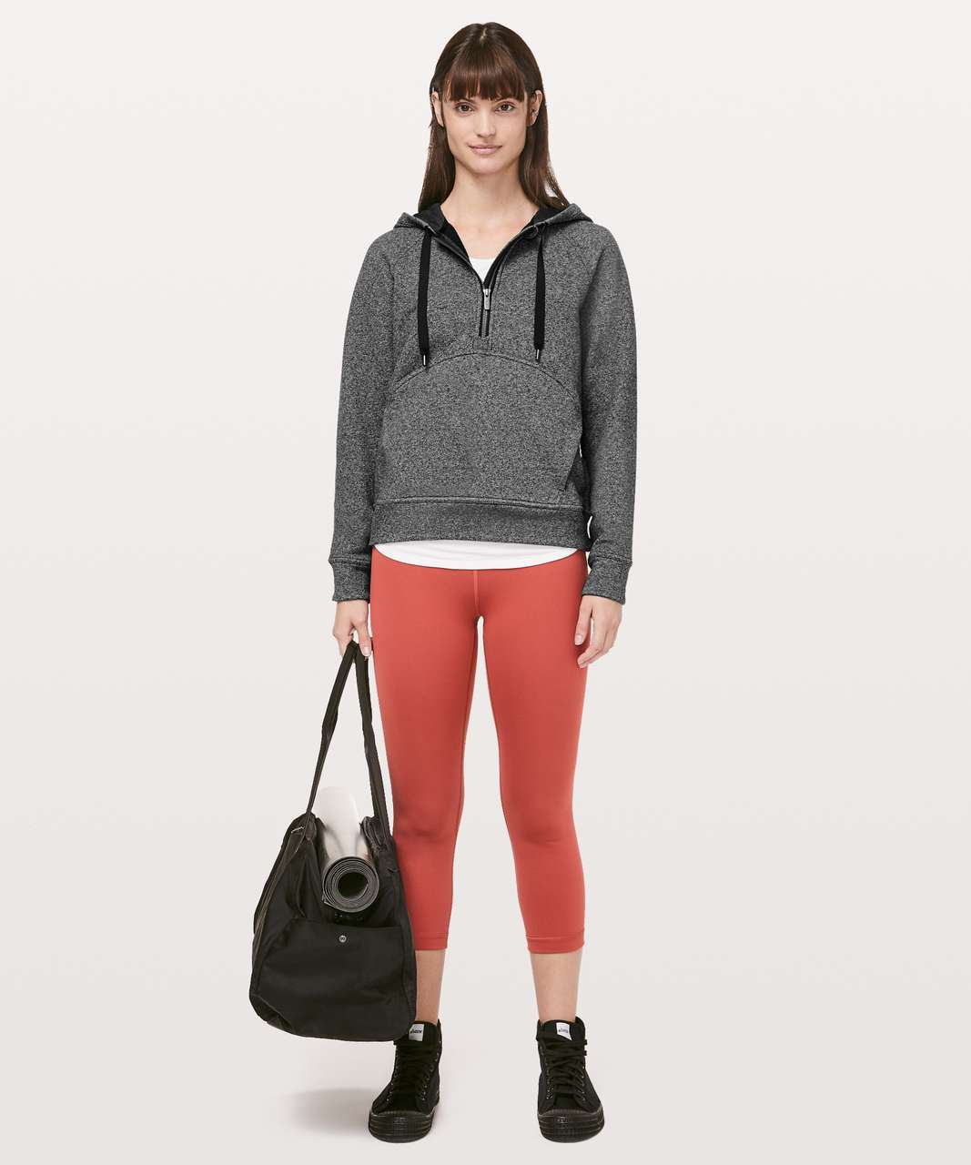 Lululemon Catch A Moment Hoodie - Heathered Speckled Black / Black