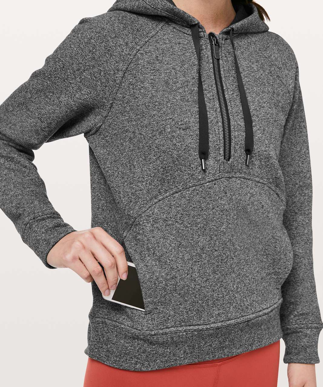 Lululemon Catch A Moment Hoodie - Heathered Speckled Black / Black