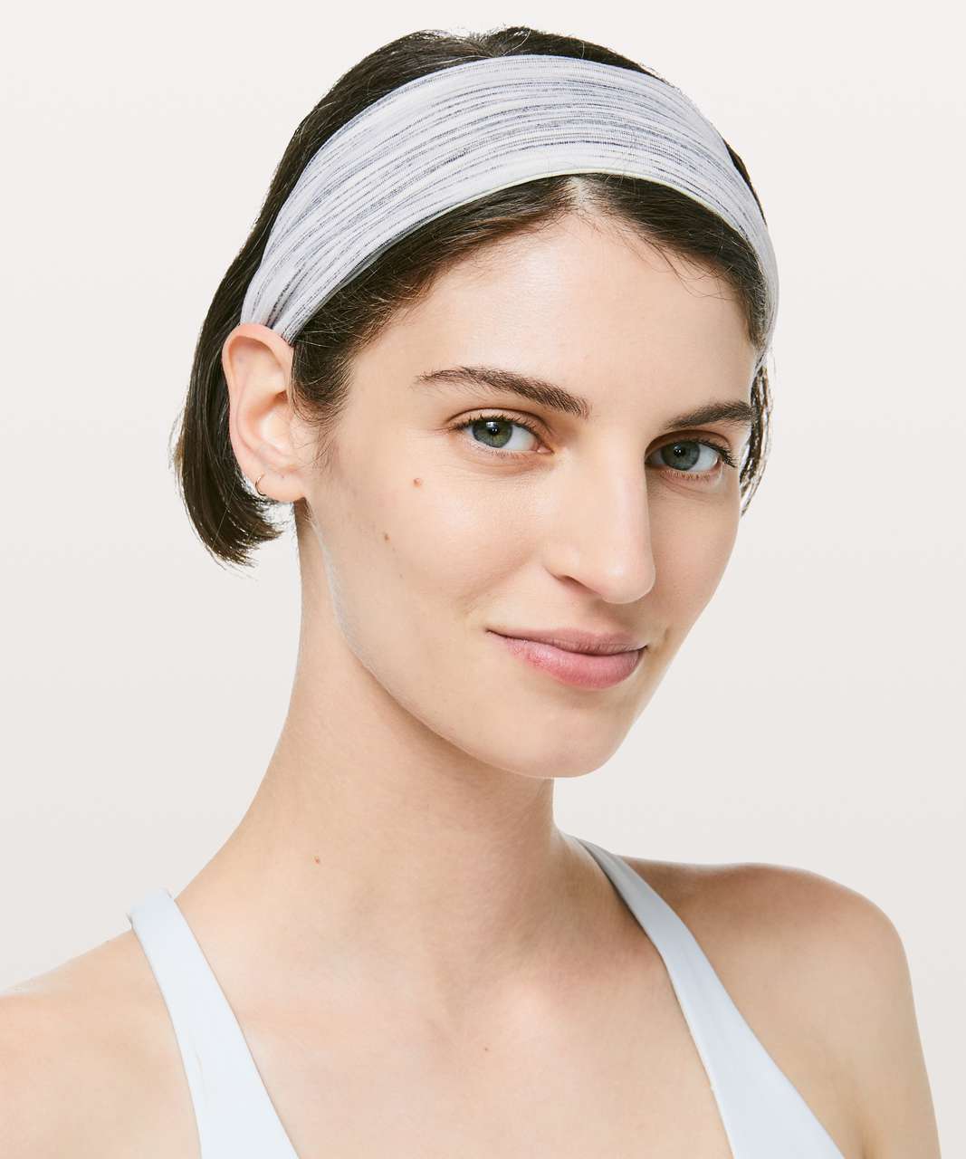 Lululemon Fringe Fighter Nulu Headband - Pastel Blue / White - lulu fanatics