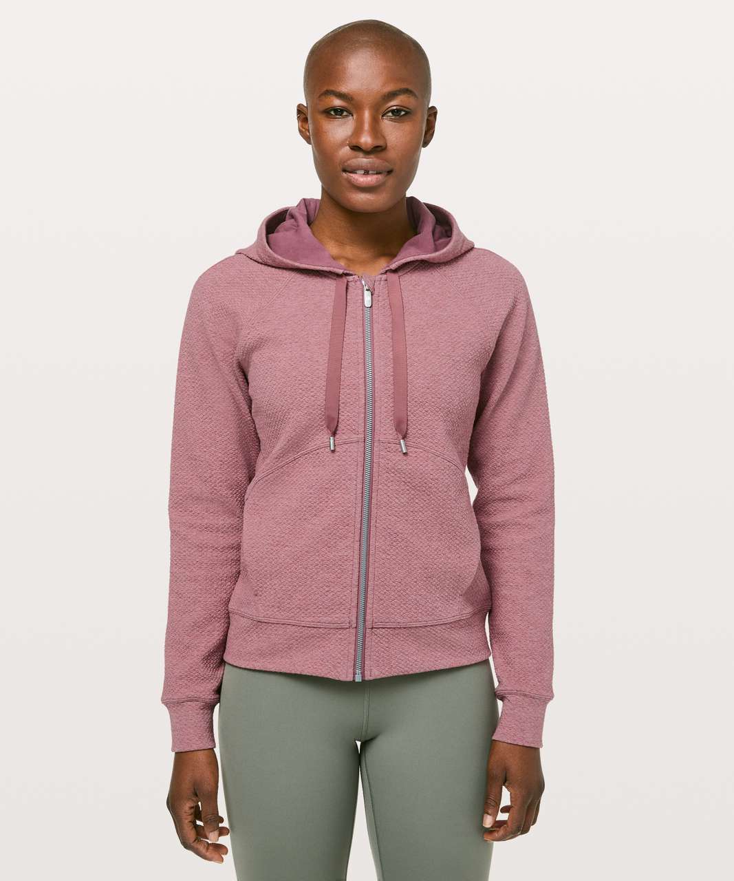 Lululemon Along the Way Full Zip Hoodie - Heathered Core Dark Grey - lulu  fanatics