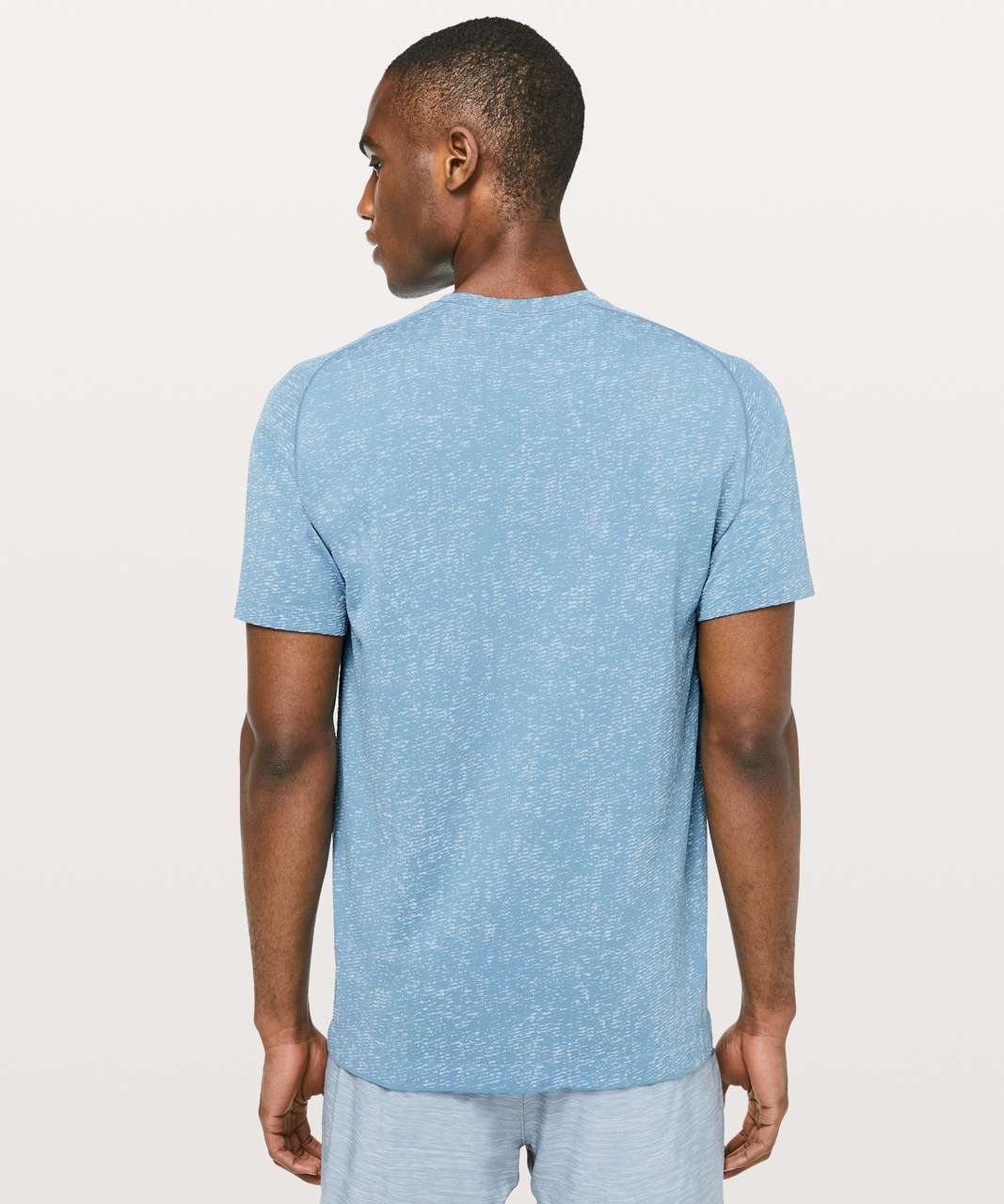 Lululemon Metal Vent Tech Short Sleeve - Utility Blue / White