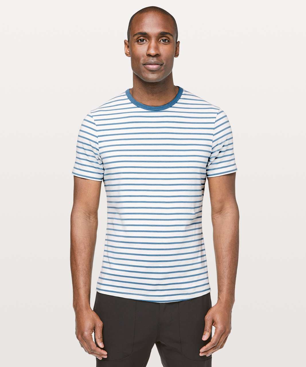 Lululemon 5 Year Basic Tee *Updated Fit - Yachtie Stripe Ocean Mist Utility Blue