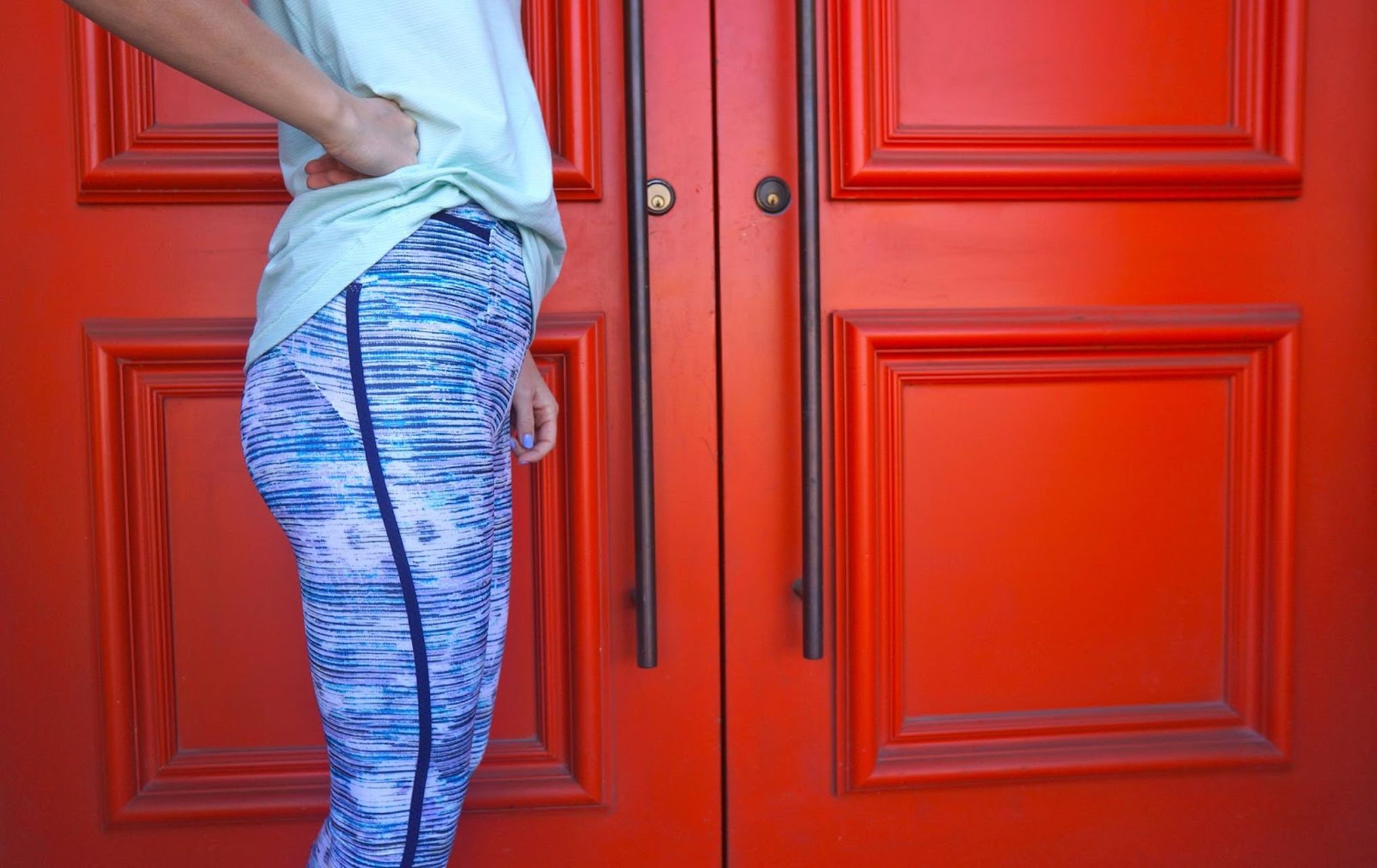 Lululemon Real Quick Tight - Blurry Belle Multi / Hero Blue