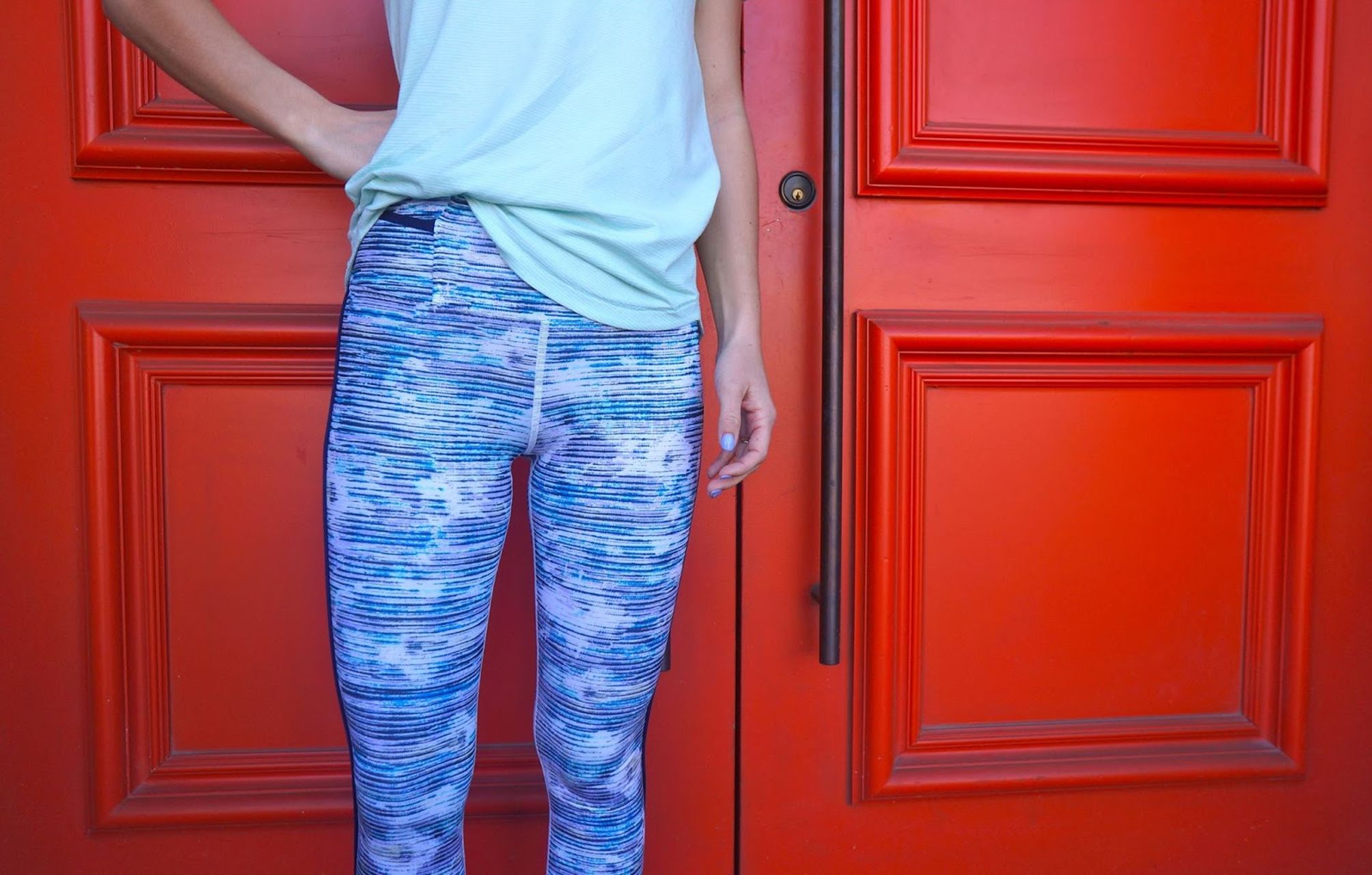 Lululemon Real Quick Tight - Blurry Belle Multi / Hero Blue