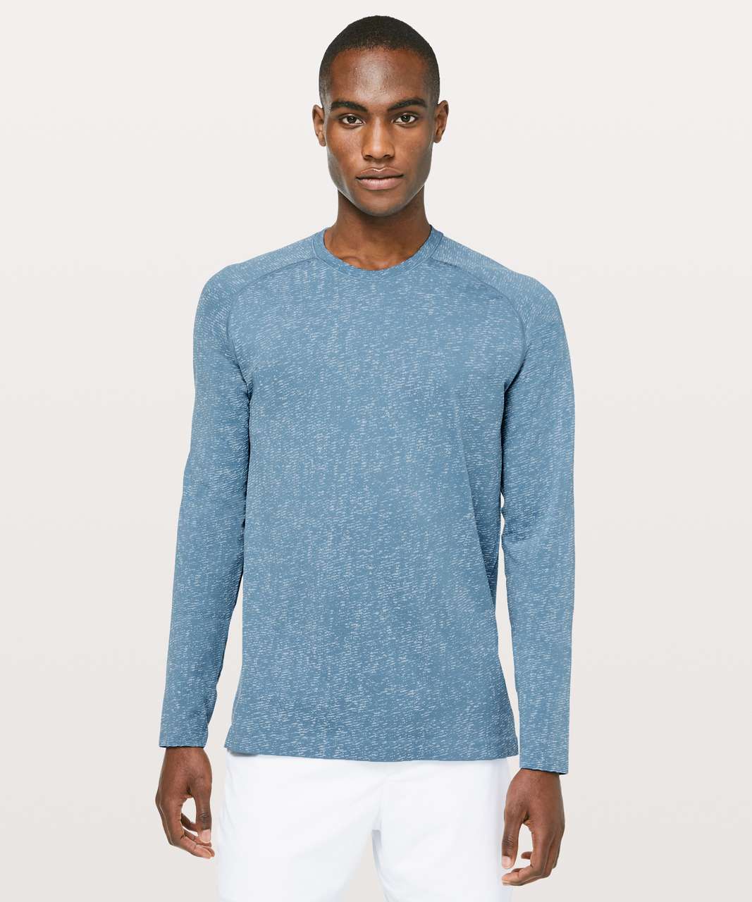 Lululemon Metal Vent Tech Long Sleeve - Utility Blue / White