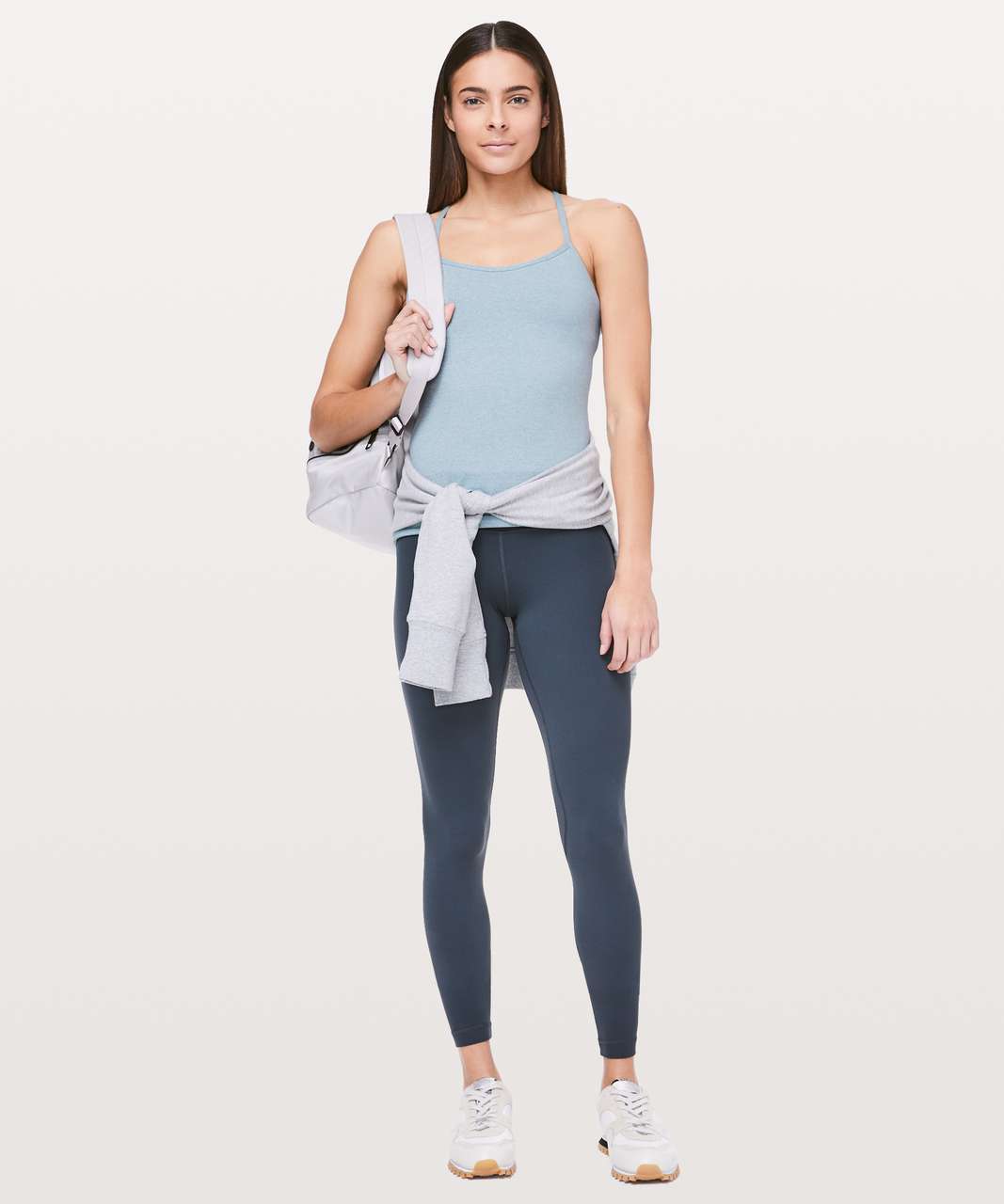 Lululemon Power Y Tank *Luon - Heathered Blue Cast