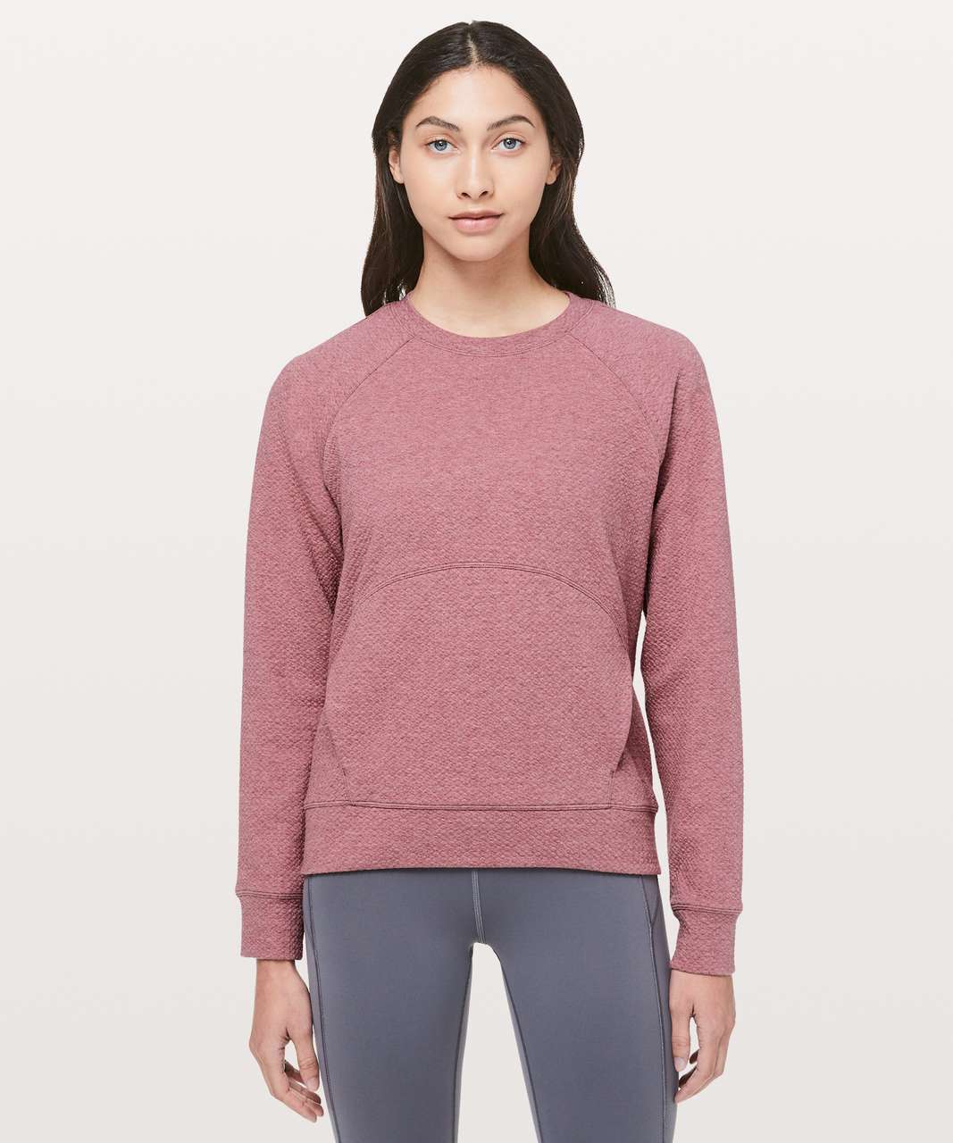 Lululemon Catch A Moment Crew - Heathered So Merlot / So Merlot