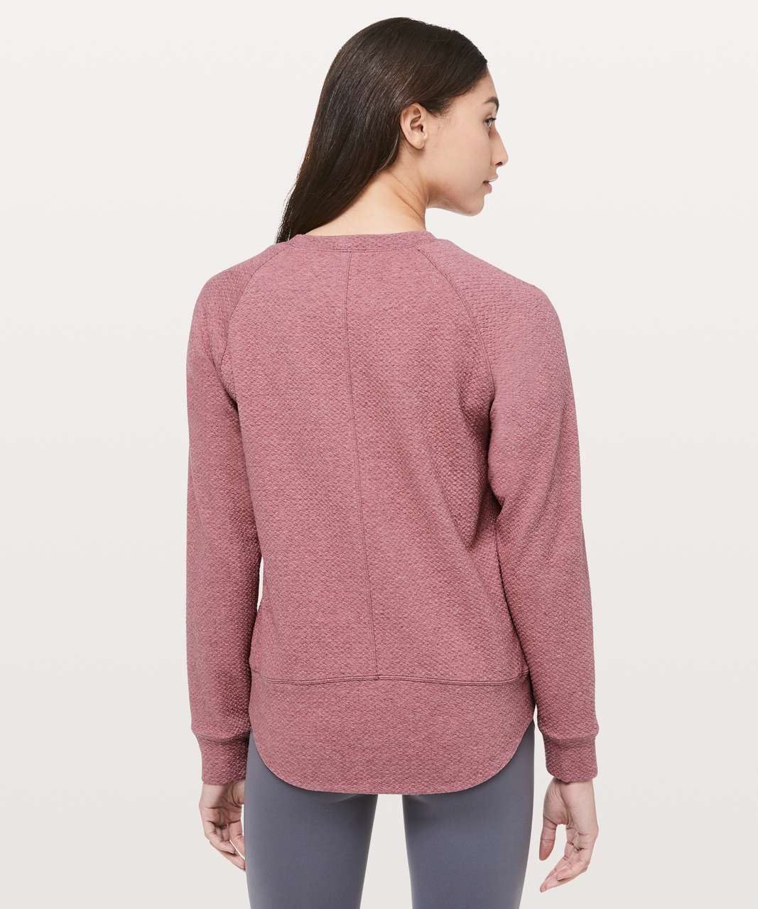 Lululemon Catch A Moment Crew - Heathered So Merlot / So Merlot