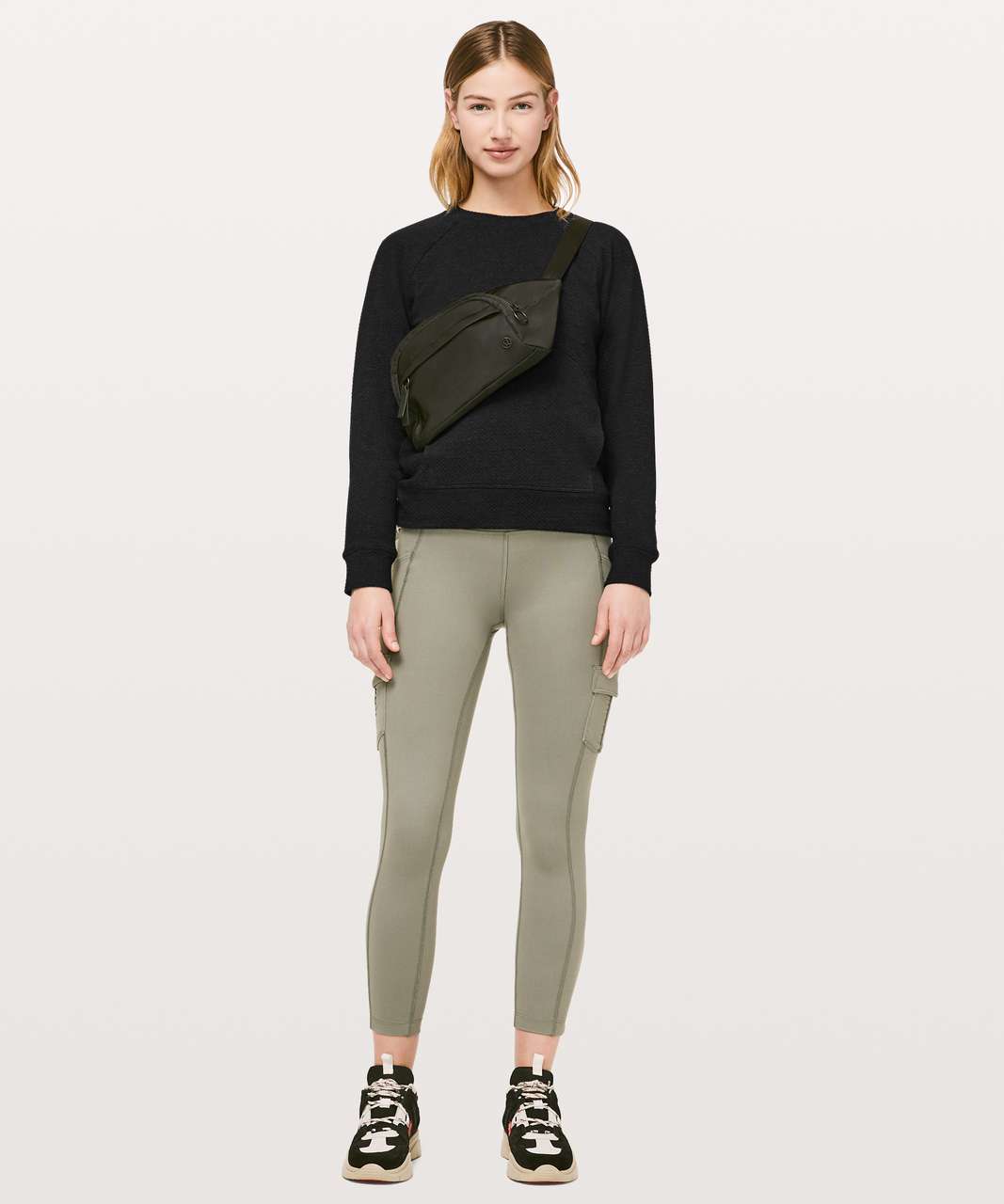 Lululemon Catch A Moment Crew - Heathered Core Black - lulu fanatics