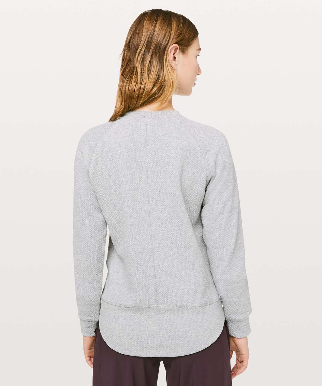 lululemon athletica, Tops, Lululemon Getaway Crew Heathered Speckled Grey  Cutout Stretch Sweatshirt 8