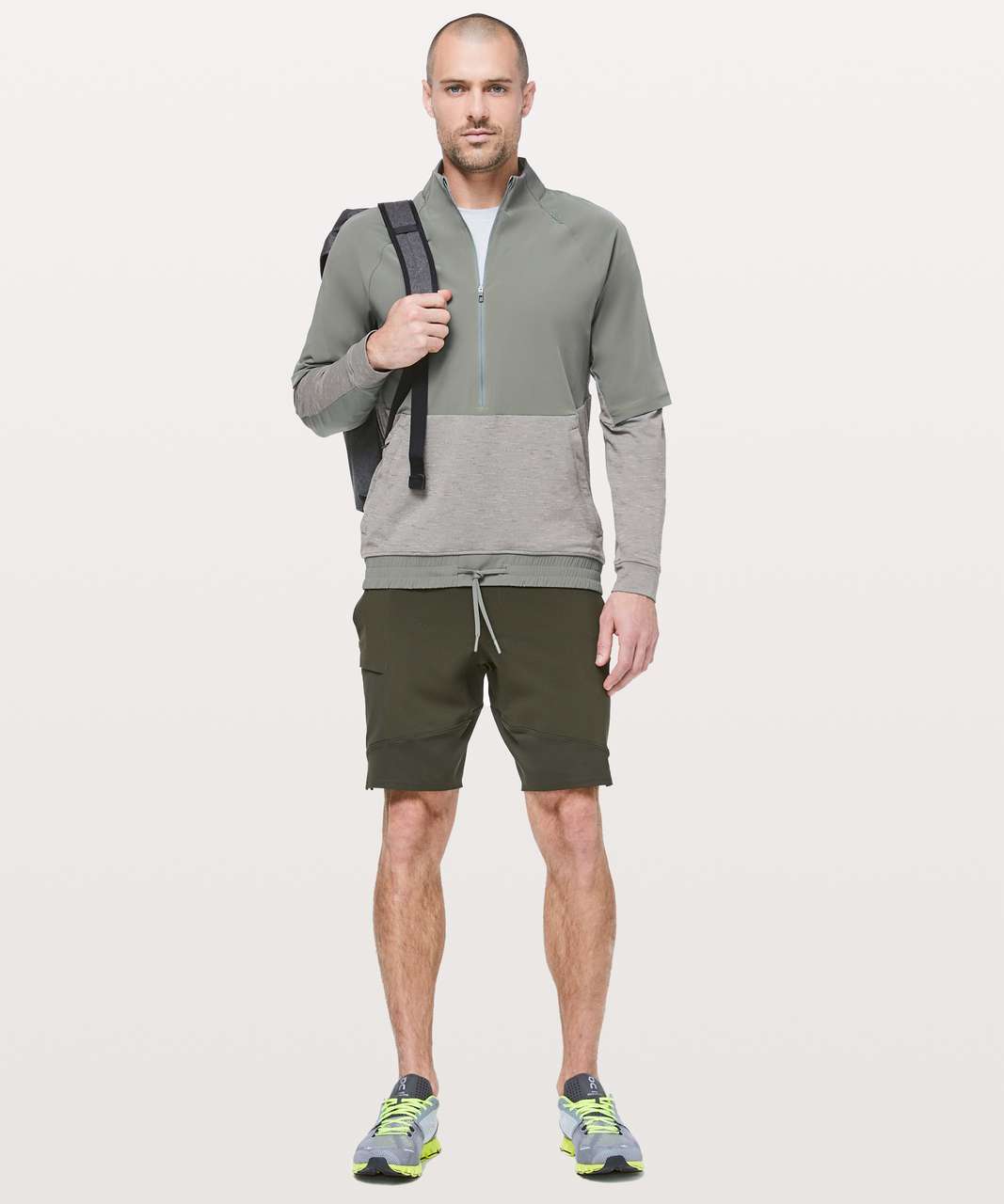 Lululemon Train On Site 1/2 Zip - Grey Sage