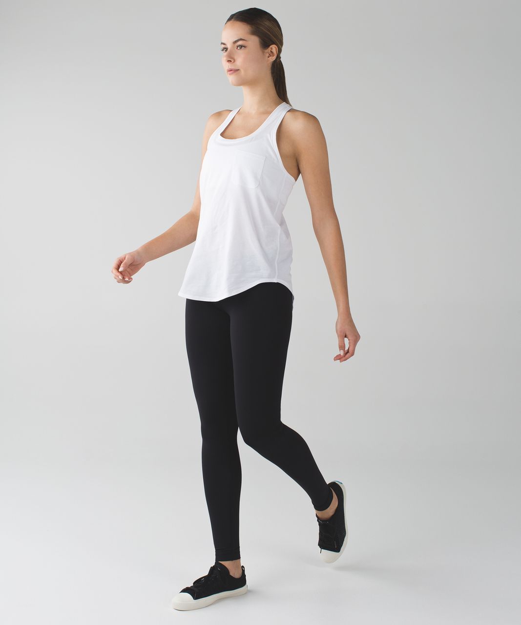 Lululemon Wunder Under Pant III - Line Up White Black - lulu fanatics