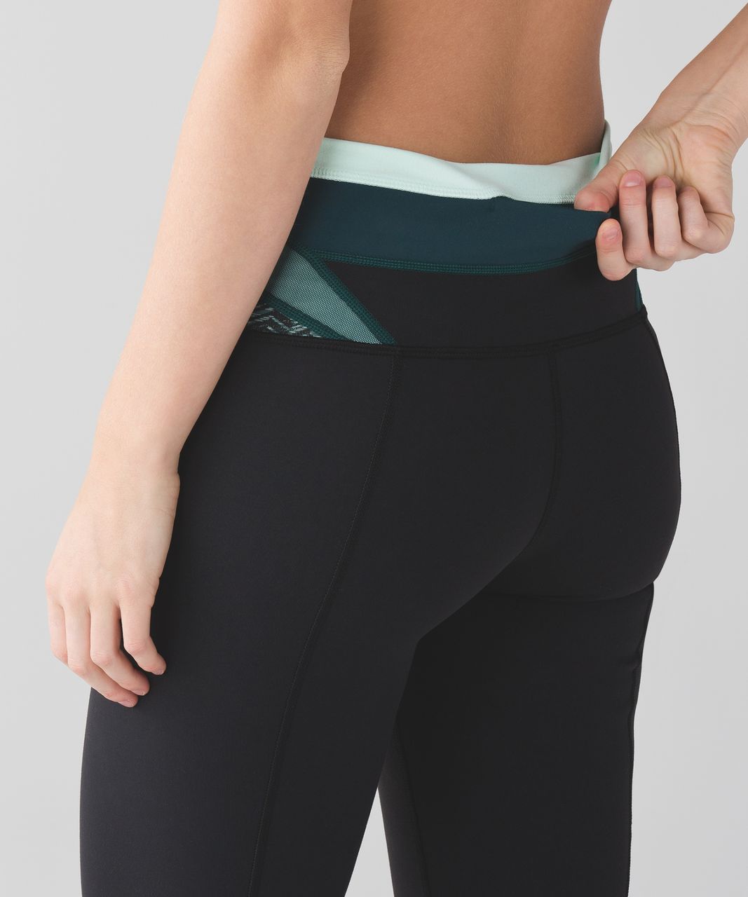 Lululemon Groove Pant III (Tall) - Black / Deep Green / Sea Mist