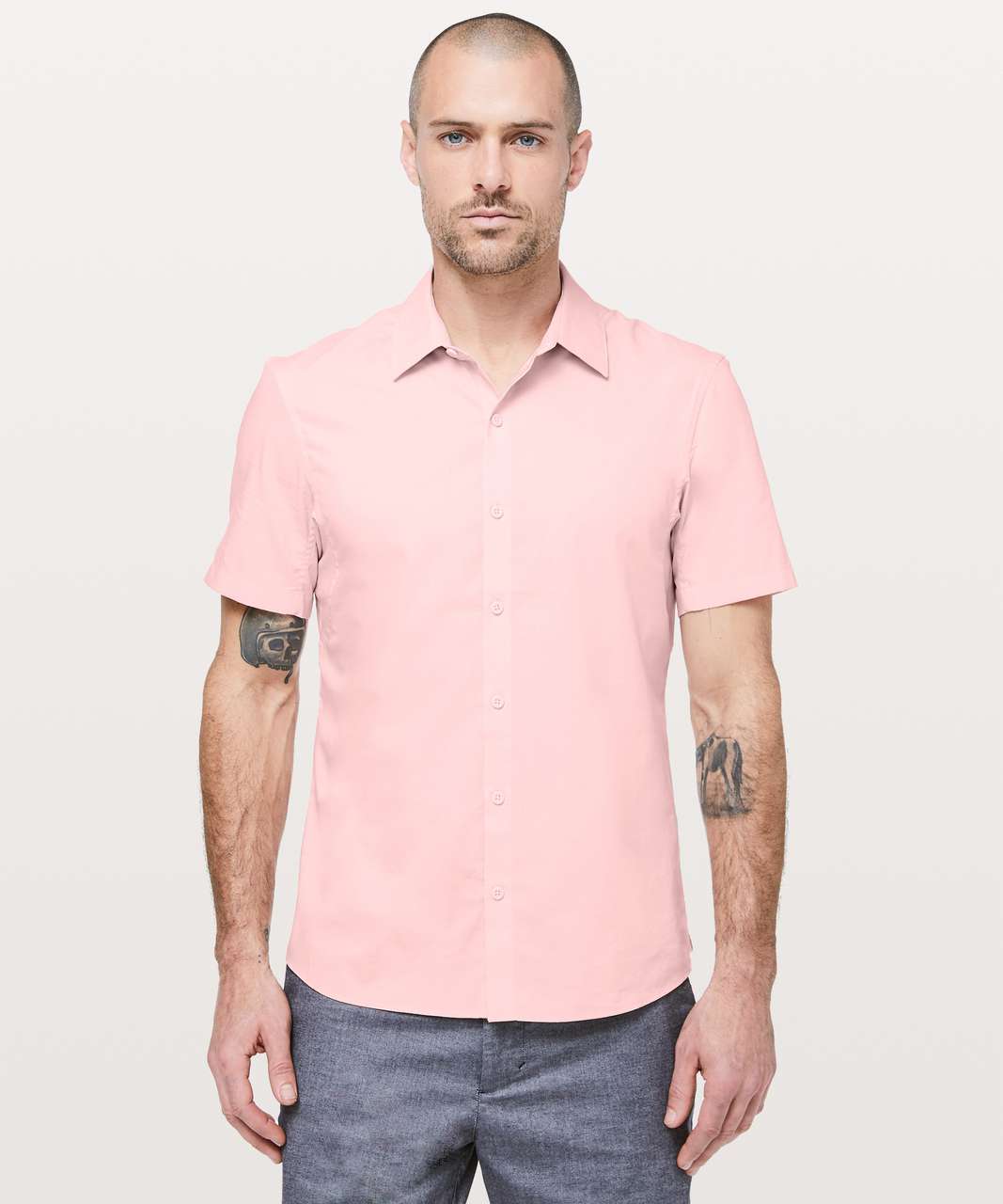 Lululemon Down To The Wire Short Sleeve Shirt - Seashell