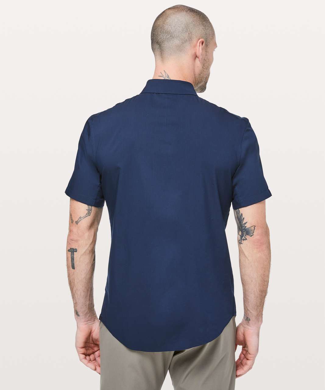 Lululemon Down To The Wire Short Sleeve Shirt - True Navy - lulu fanatics