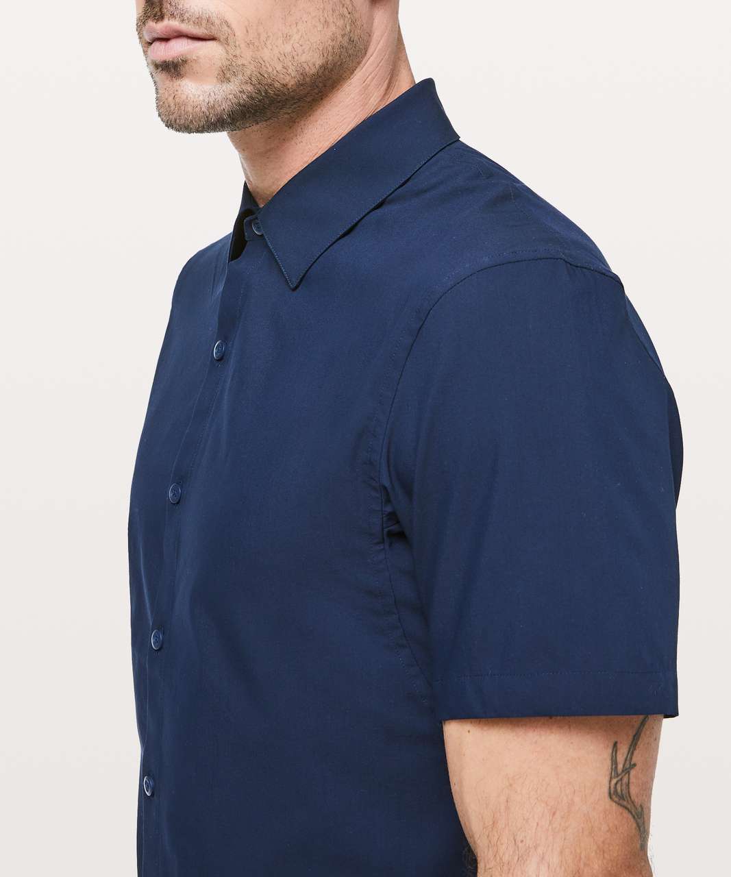 Lululemon Down To The Wire Short Sleeve Shirt - True Navy