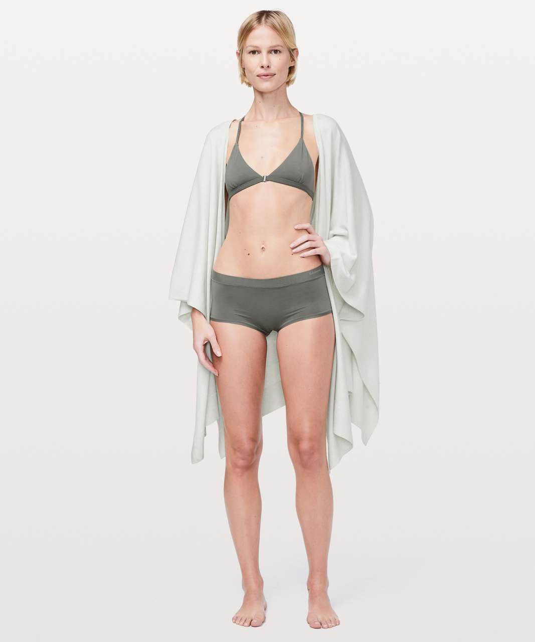 Lululemon Simply There Triangle Bralette - Grey Sage - lulu fanatics