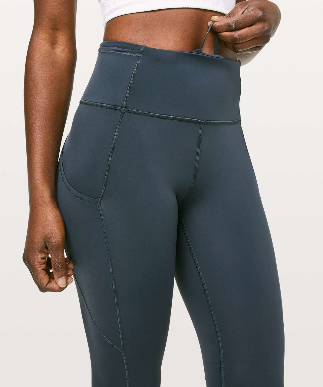 Lululemon Fast Free 7/8 Tight II Nulux 25 Green Smoke Size 8