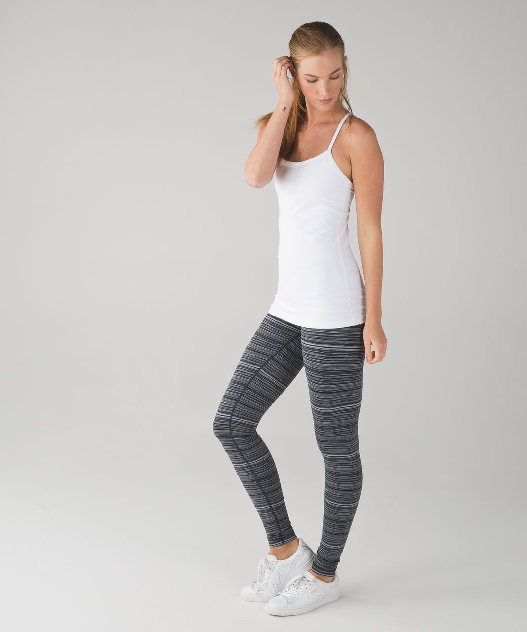 Lululemon Wunder Under Pant III - Cyber Stripe Deep Coal Black