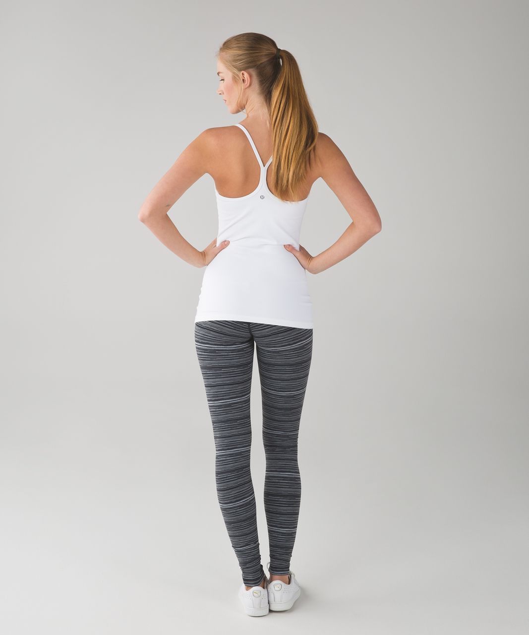 Lululemon Wunder Under Pant III - Cyber Stripe Deep Coal Black