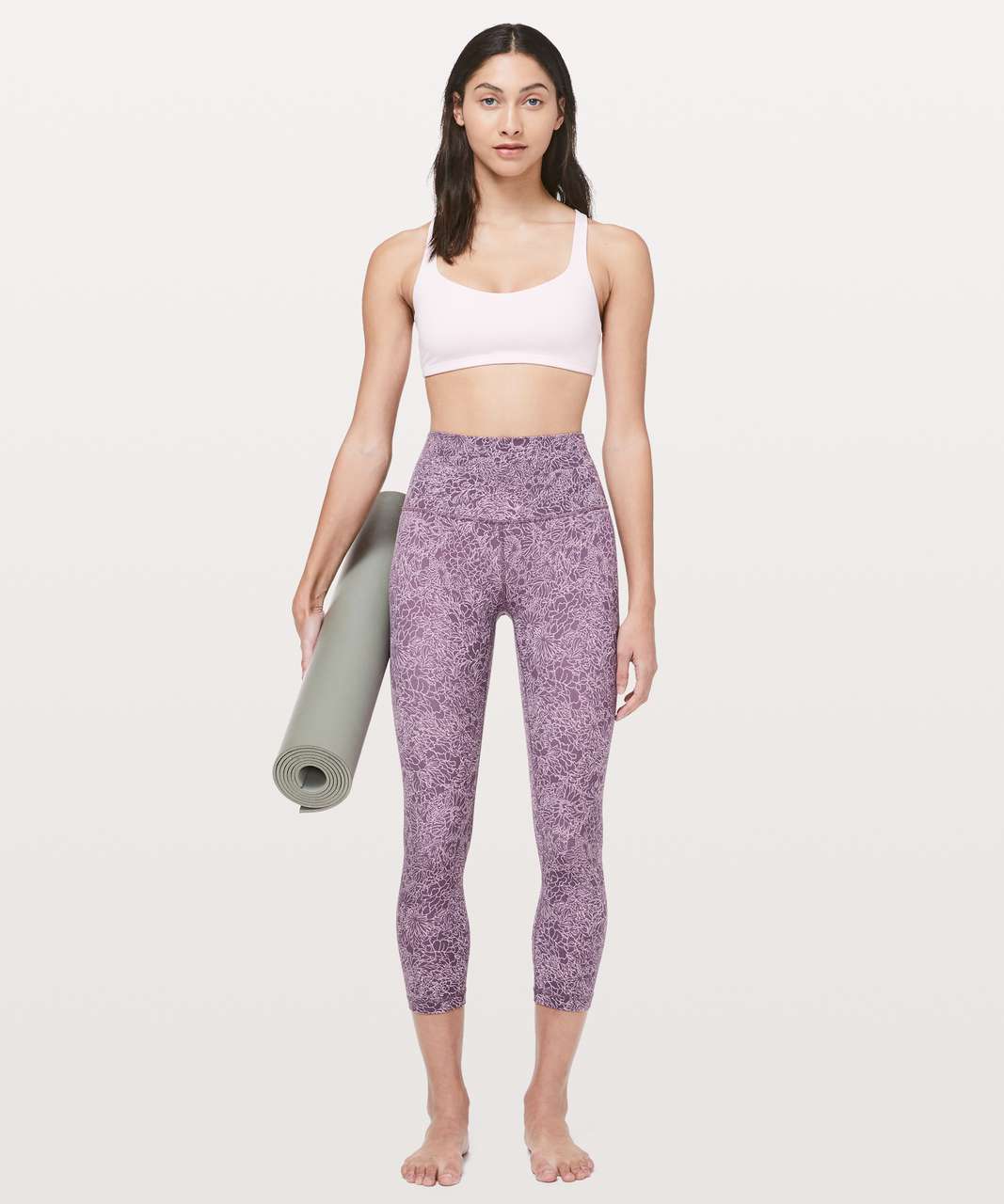 Lululemon Align Crop *21" - Arabesque Antoinette Smoky Quartz