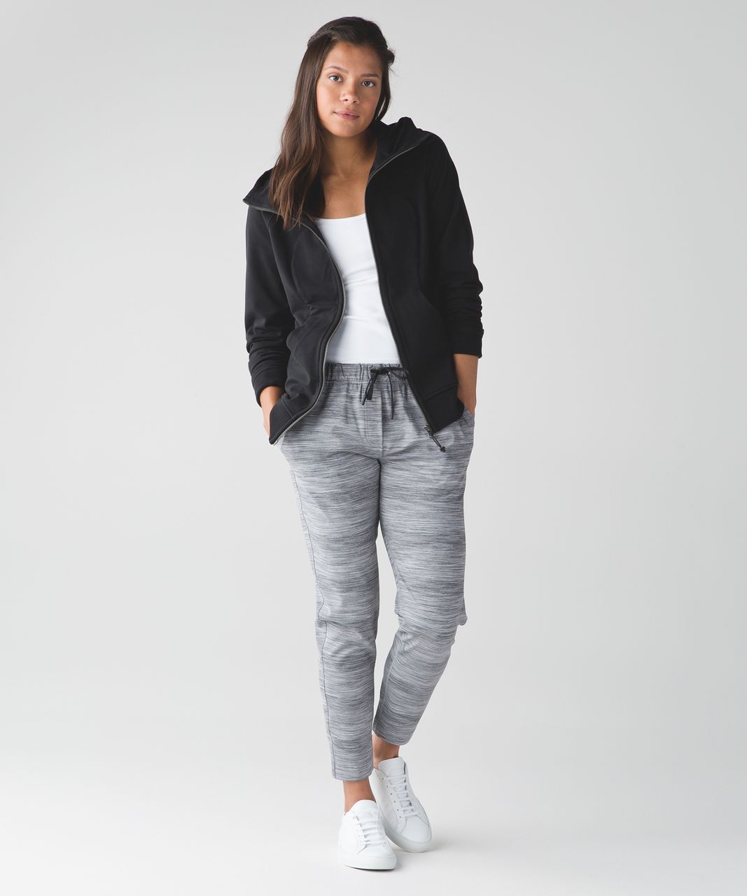 Lululemon Jet Crop (Slim) - Space Dye Camo Seal Grey Deep Coal