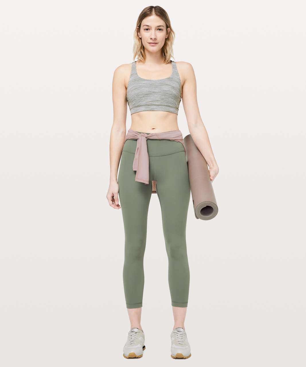 Lululemon Energy Bra - Arrow Jacquard Dark Olive Grey Sage