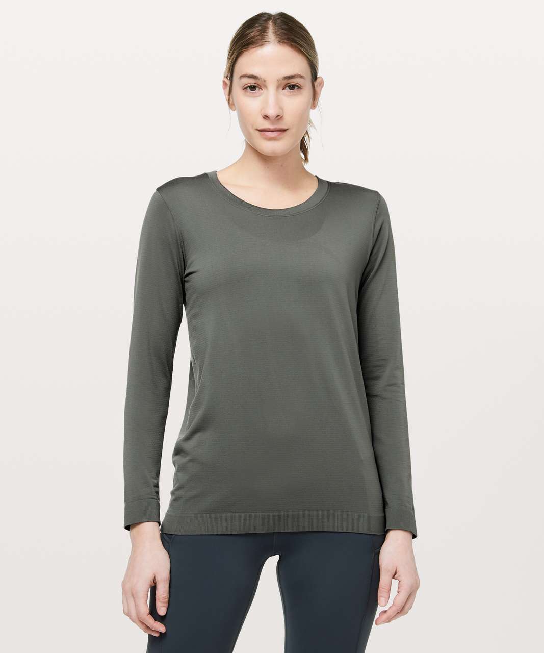 Lululemon Swiftly Tech Long Sleeve (Breeze) *Relaxed Fit - Grey Sage / Grey Sage