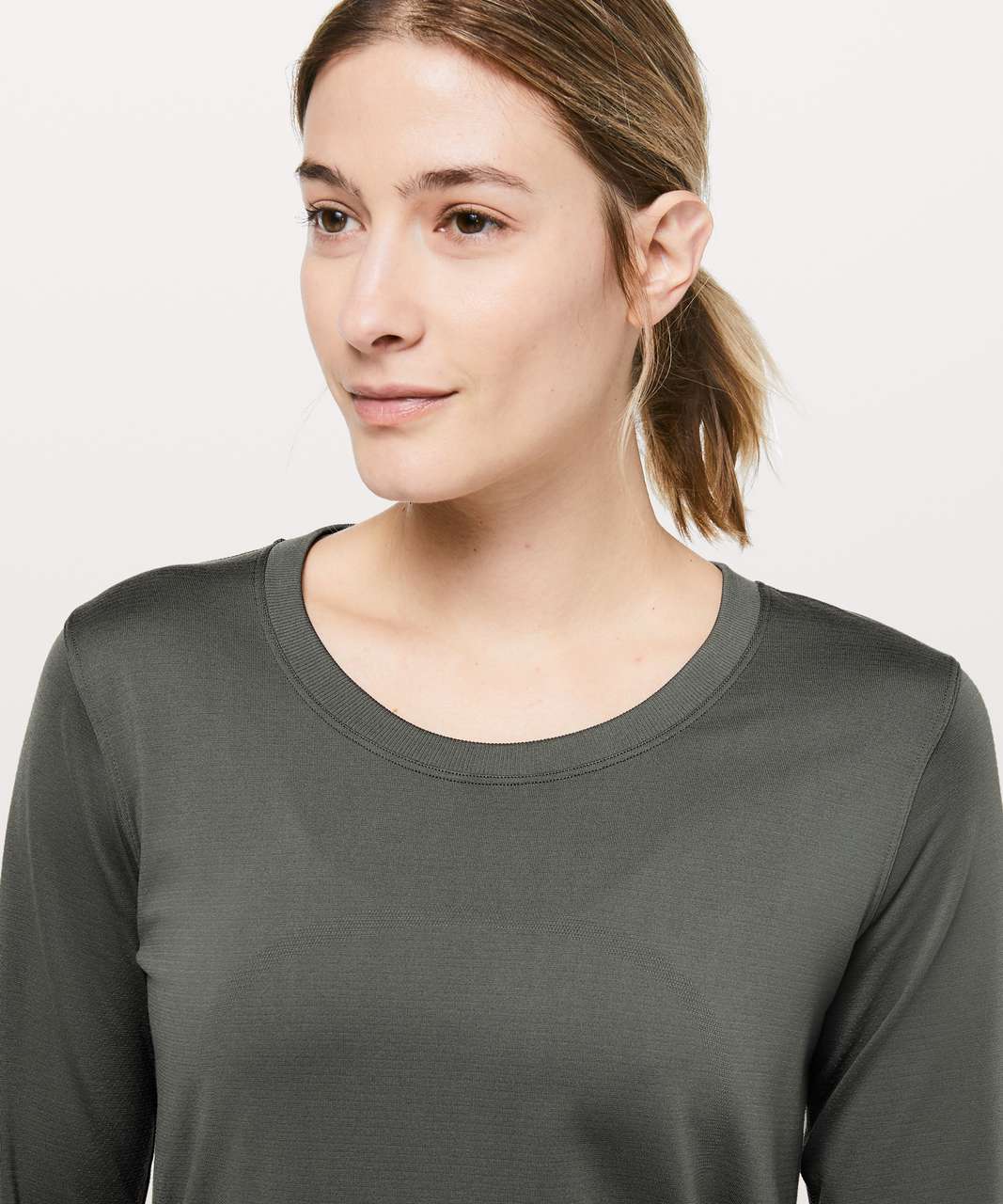 Lululemon Swiftly Tech Long Sleeve (Breeze) *Relaxed Fit - Grey Sage / Grey Sage