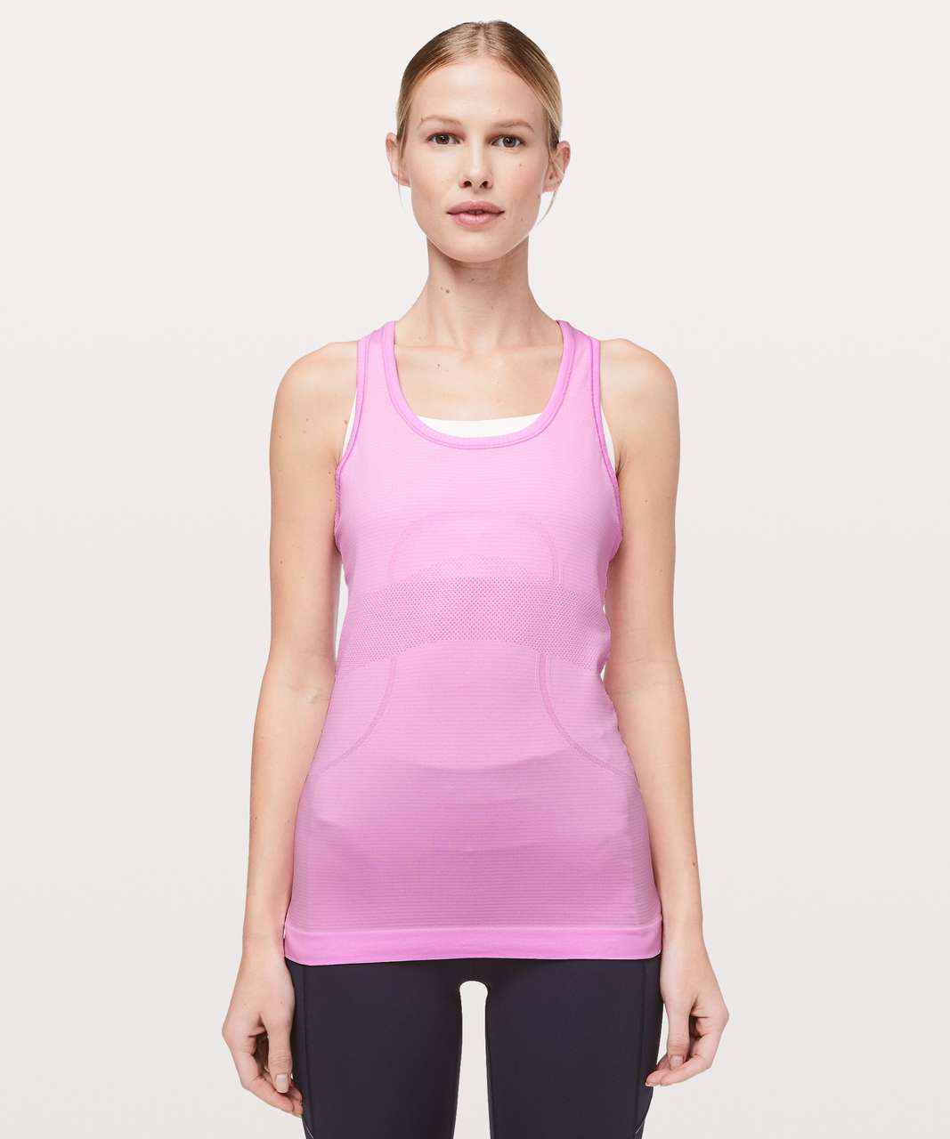 Lululemon Swiftly Tech Racerback - Vintage Pink / White