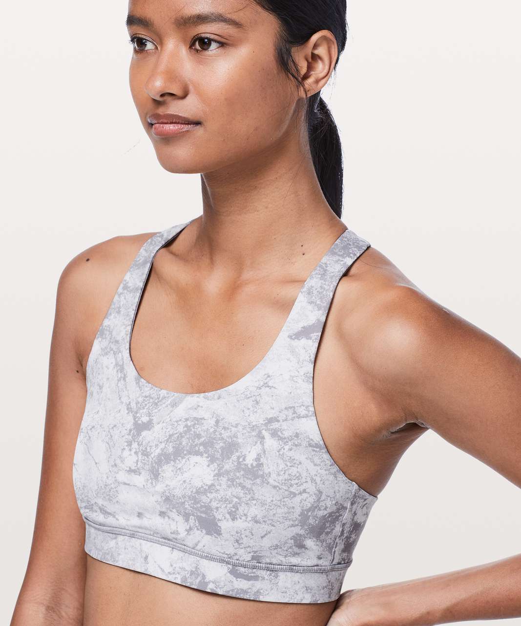 Lululemon Invigorate Bra - Washed Marble Alpine White Silverscreen / Silverscreen