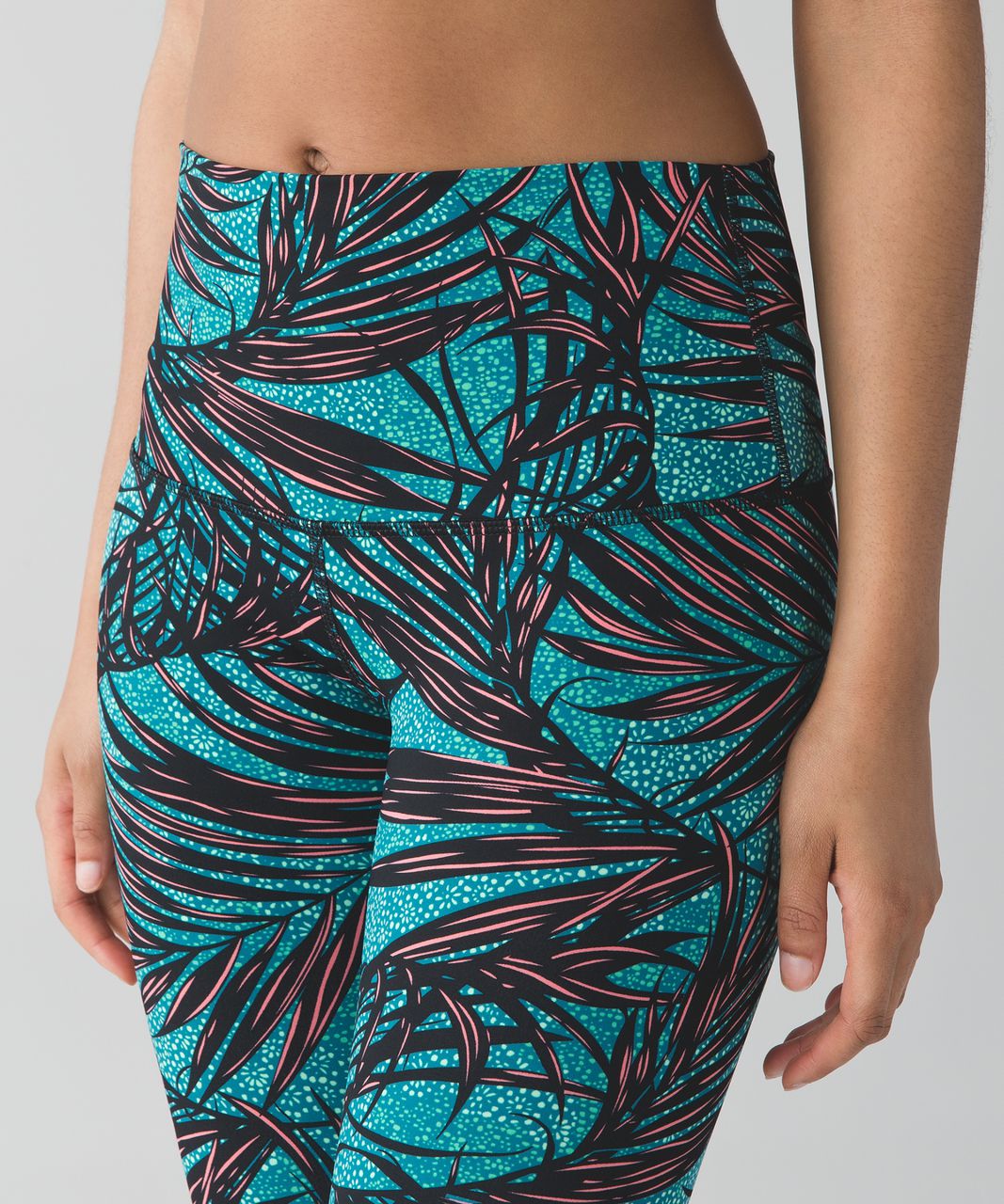 Lululemon Wunder Under Pant (Hi-Rise) - Palm Lace Tofino Teal Multi