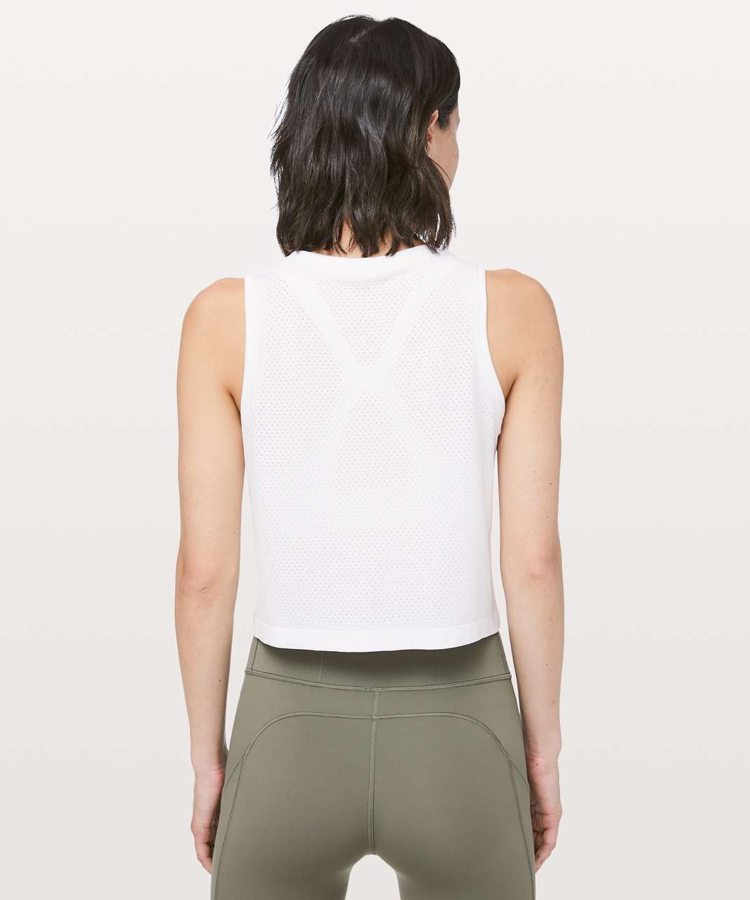 Lululemon Breeze By Muscle Crop Tank *lululemon - White / White